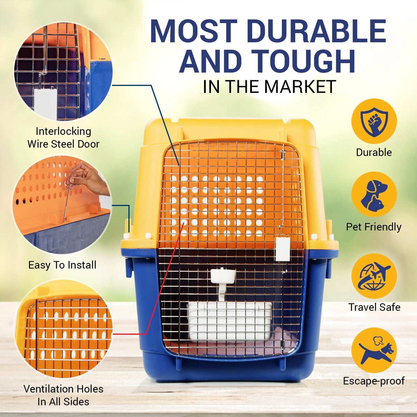 Pet Crate, Airline Approved Pet Carrier, 7 Sizes