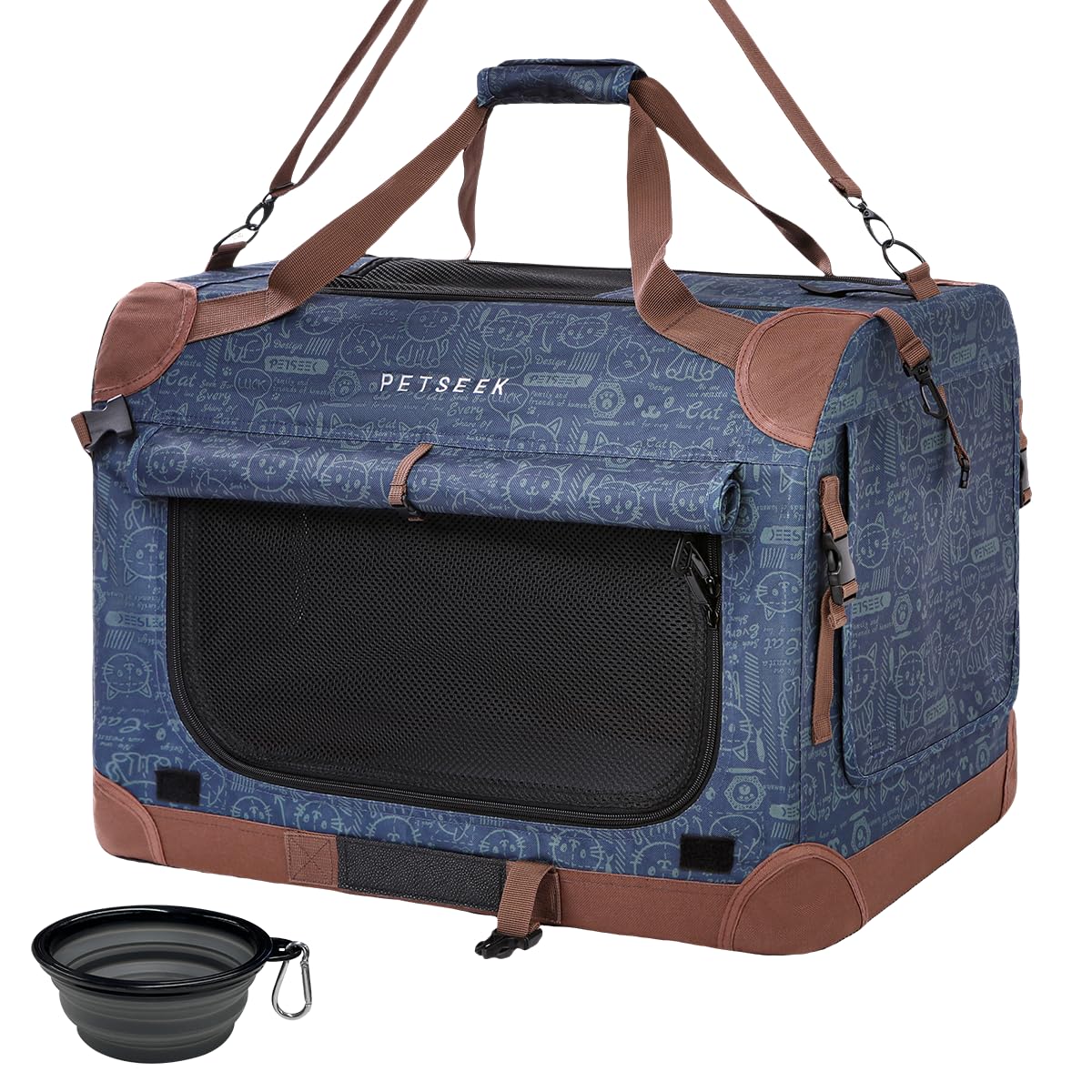Extra-Large Soft-Sided Pet Carrier, Foldable