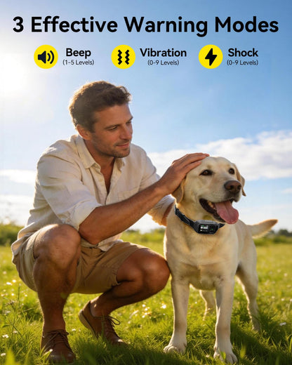 Wireless GPS Dog Fence Collar with Custom Boundary