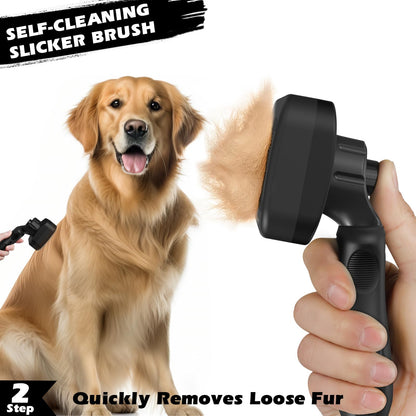 3-Piece Pet Grooming Brush & Deshedding Comb Set