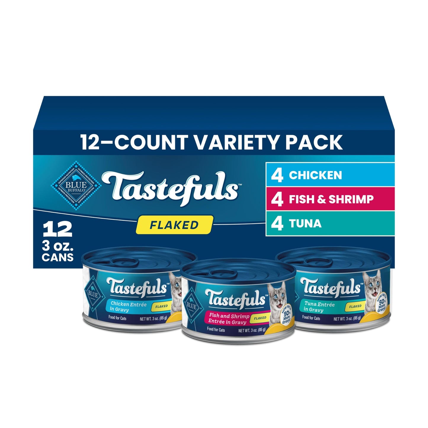 Natural Flaked Wet Cat Food for Daily Nutrition