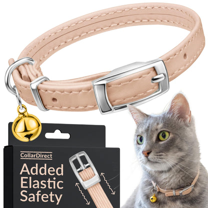 Leather Cat Collar with Bell