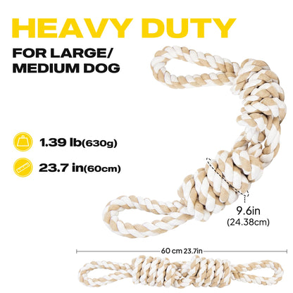 5-Knot Cotton Rope Dog Toy for Tug & Chew
