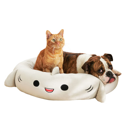 Ultra-Soft Plush Shark Pet Bed
