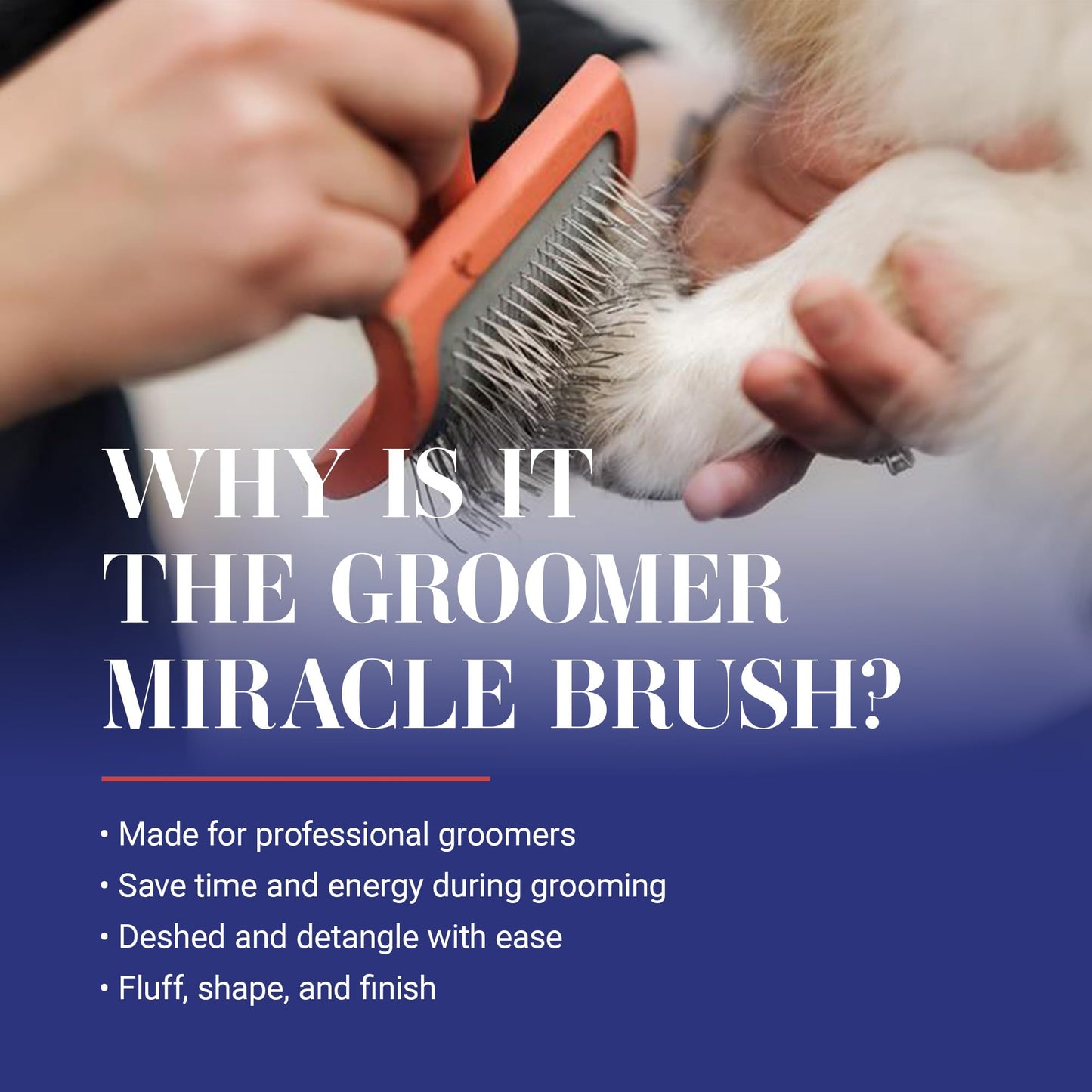 Professional Slicker Brush for All Dog Coats