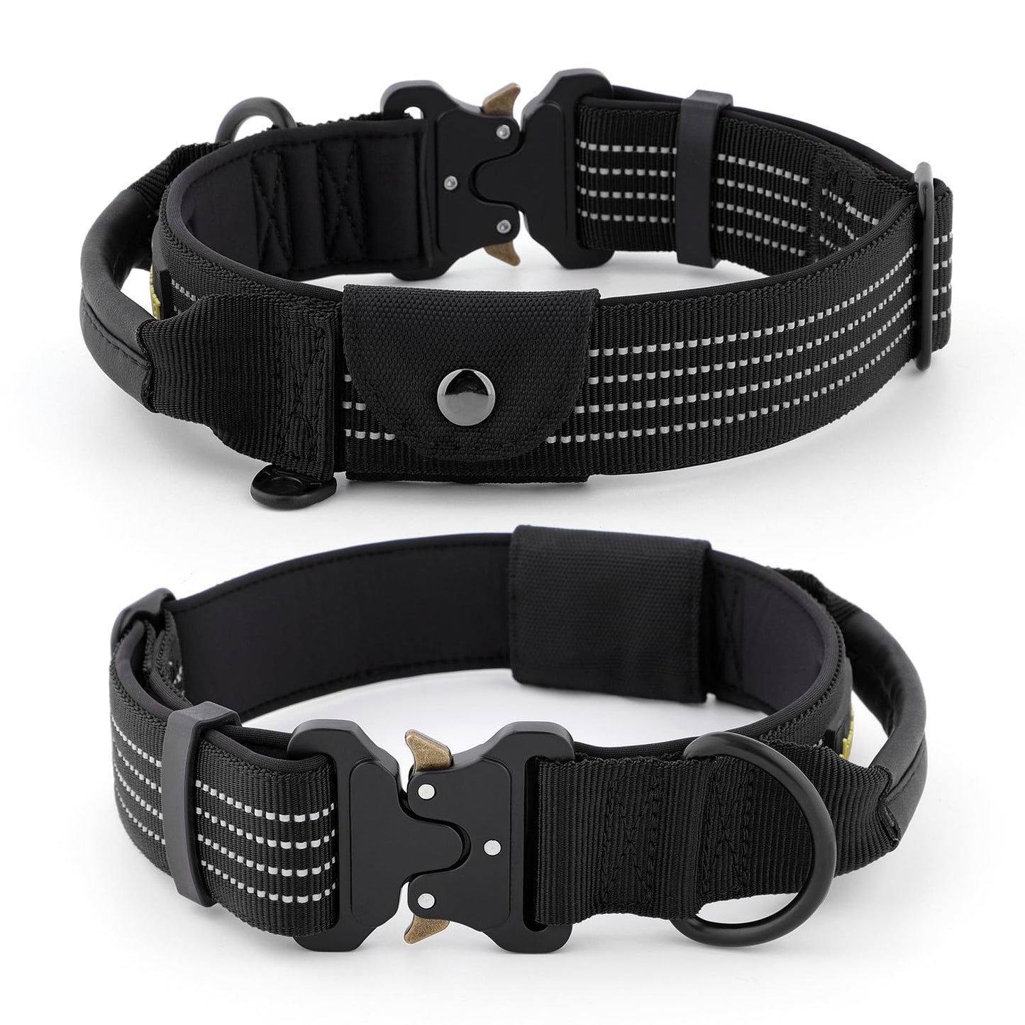 Tactical Dog Collar with AirTag Pocket