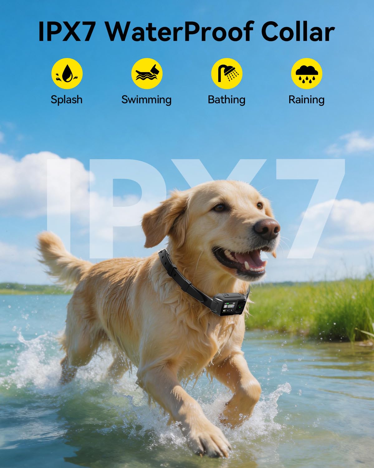 Wireless GPS Dog Fence Collar with Custom Boundary