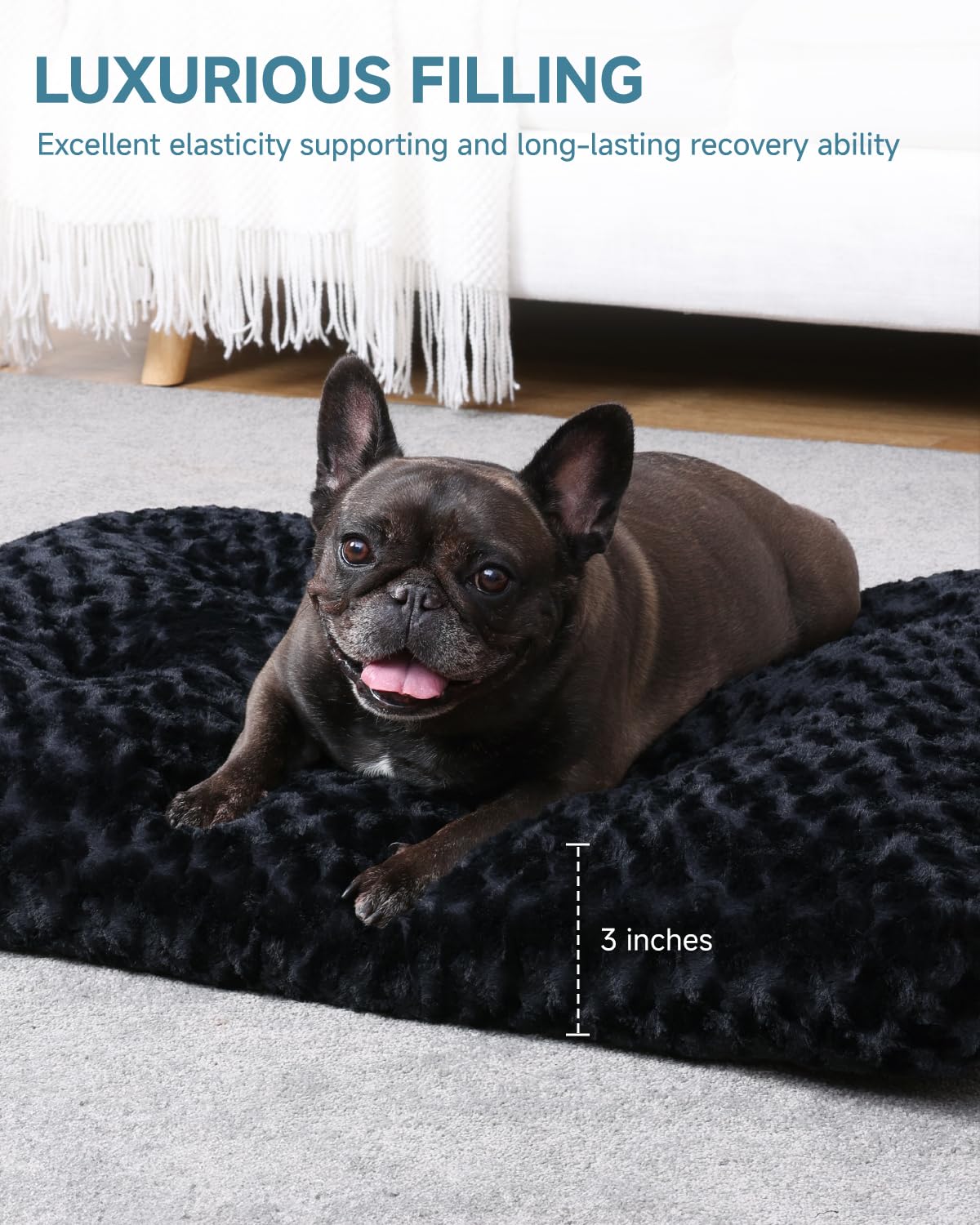 Washable Plush Dog Crate Bed & Pet Mat