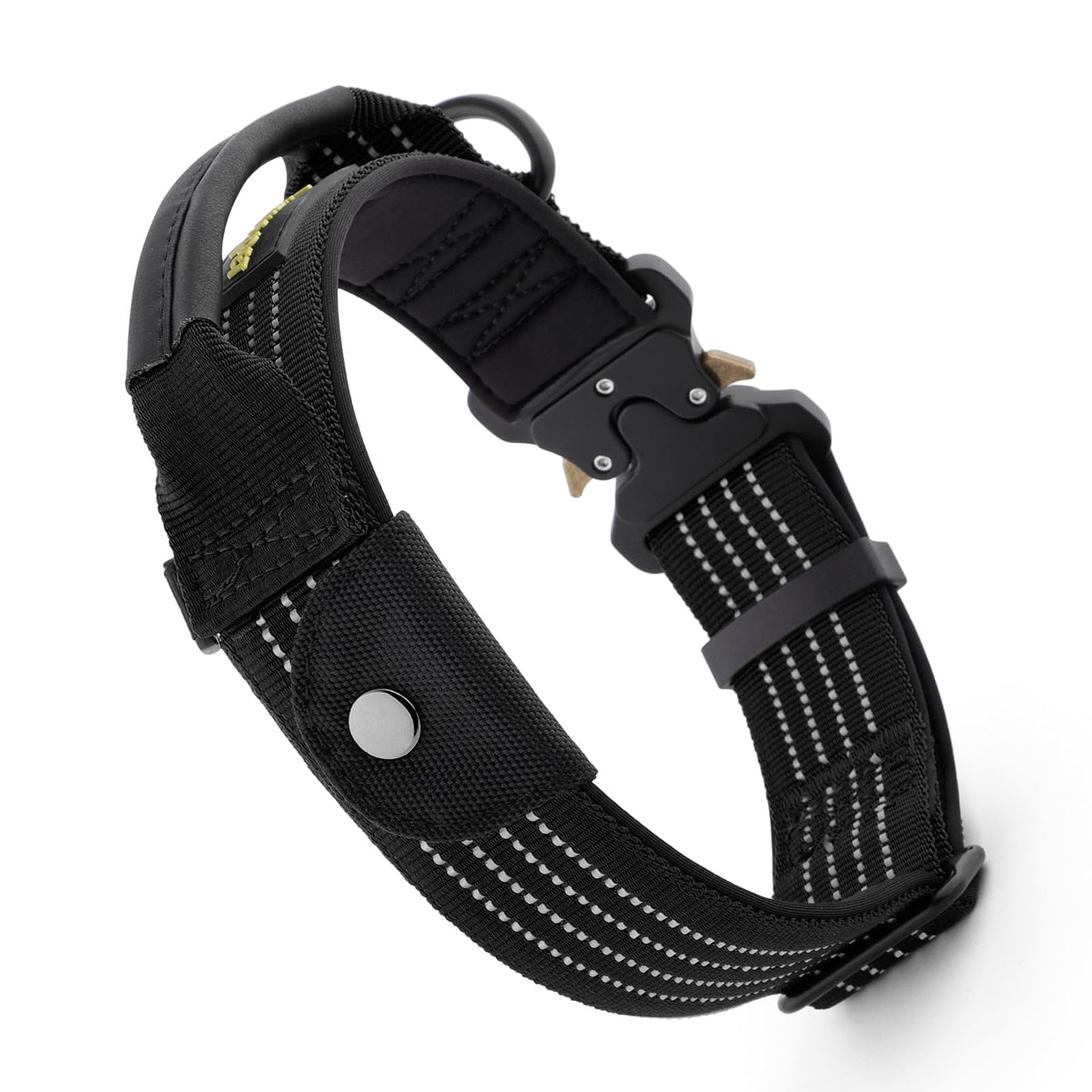 Tactical Dog Collar with AirTag Pocket