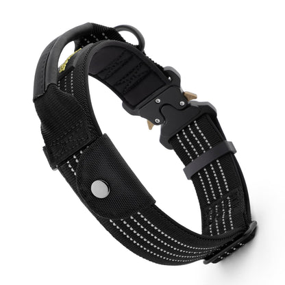 Tactical Dog Collar with AirTag Pocket
