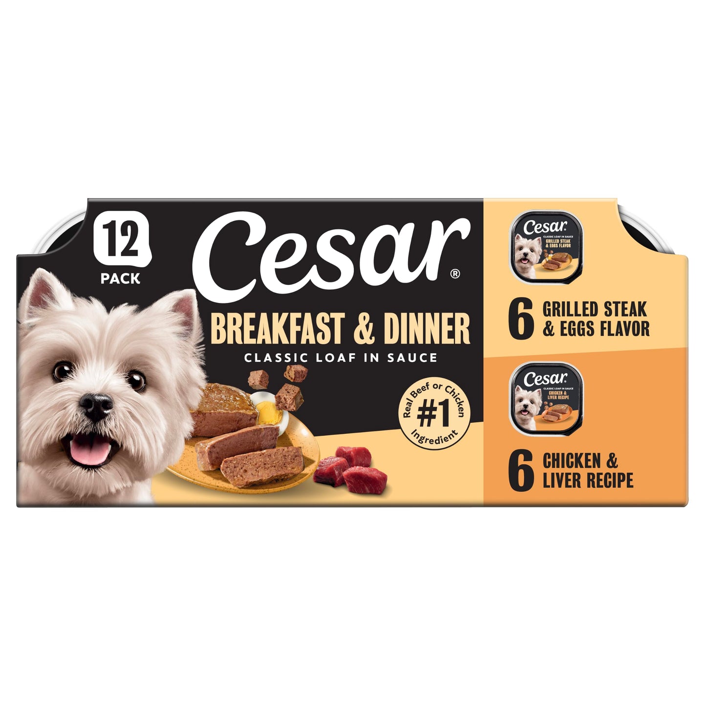 Adult Wet Dog Food Loaf in Sauce Variety Pack