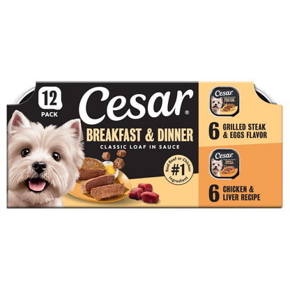 Adult Wet Dog Food Loaf in Sauce Variety Pack
