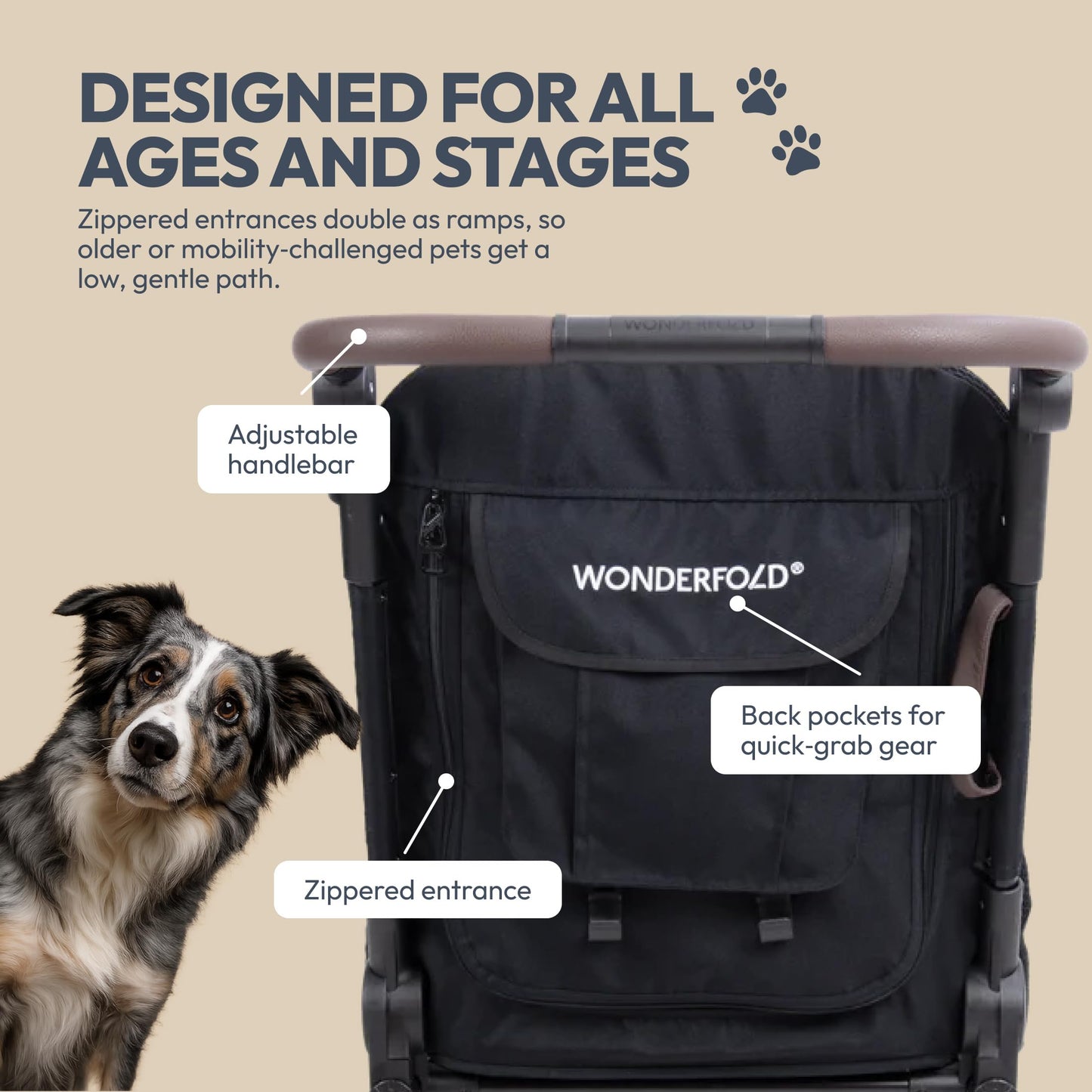 Flat-Fold Pet Stroller for Easy Travel