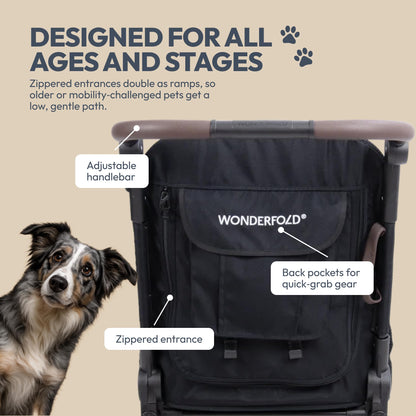 Flat-Fold Pet Stroller for Easy Travel