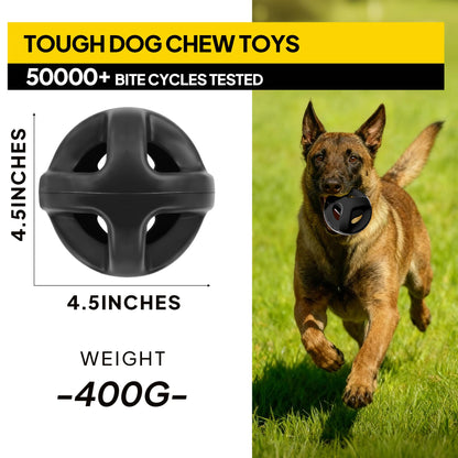 Tough Rubber Dog Ball for Chewing & Fetch