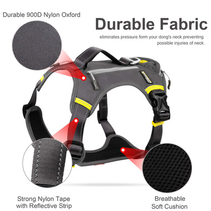 Dog Backpack Harness with Hidden Side Pockets