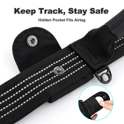 Tactical Dog Collar with AirTag Pocket
