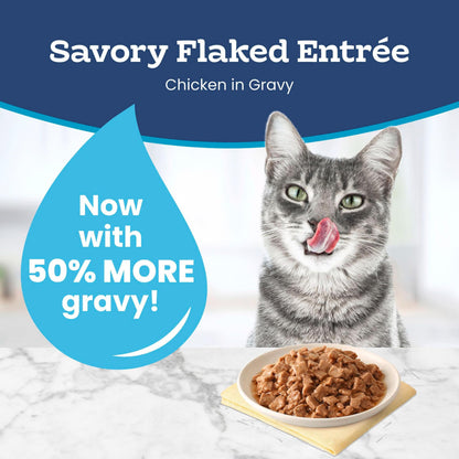 Natural Flaked Wet Cat Food for Daily Nutrition