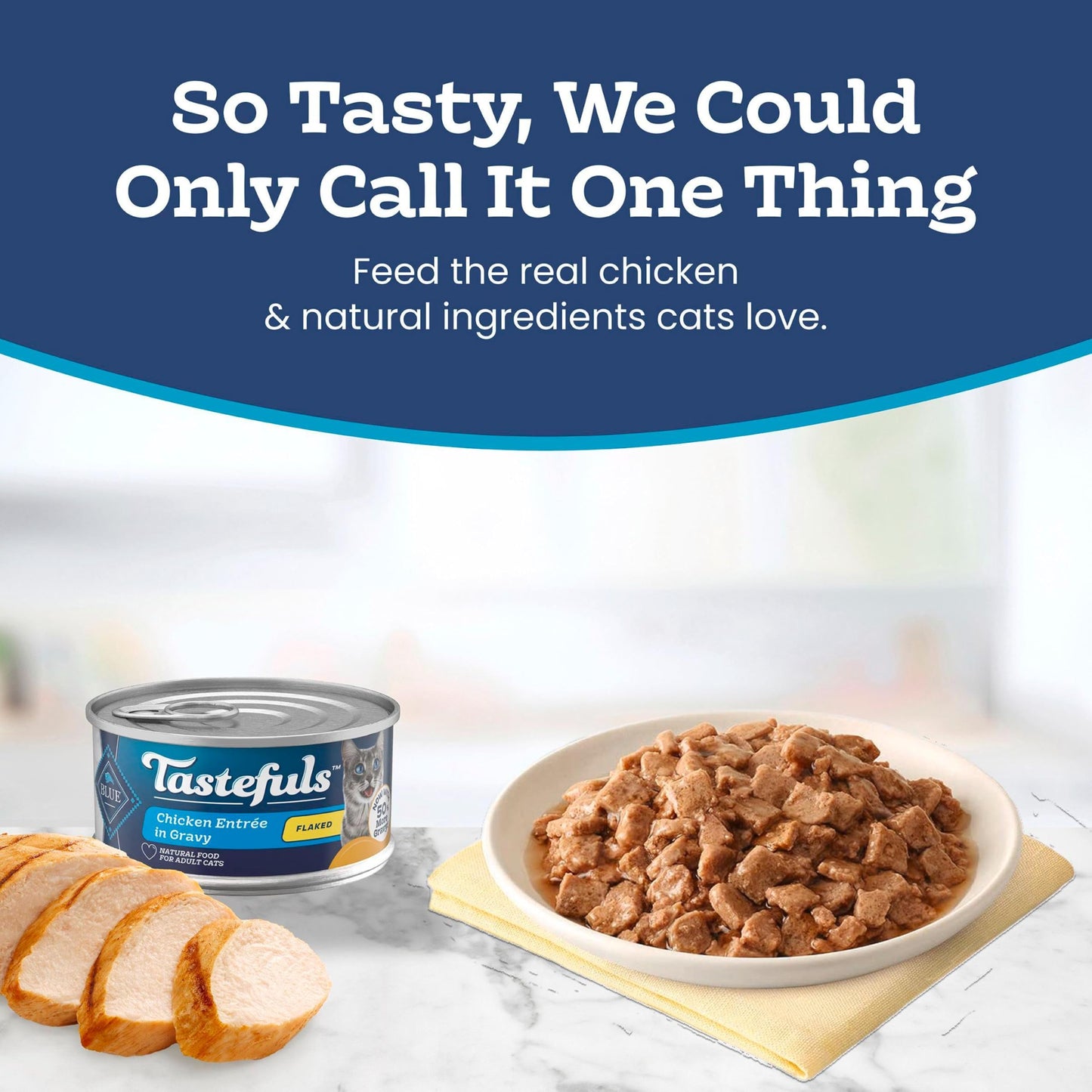Natural Flaked Wet Cat Food for Daily Nutrition