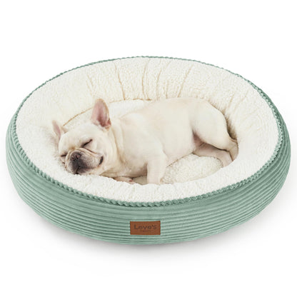 Round Donut Pet Bed with Washable Plush Cushion
