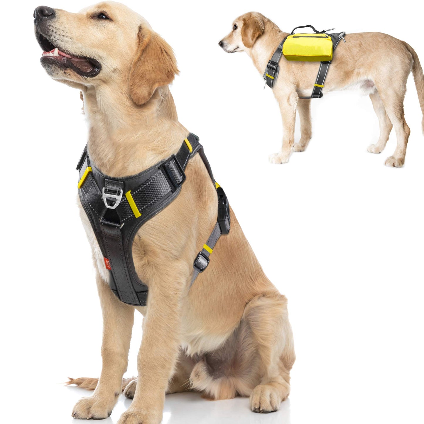 Dog Backpack Harness with Hidden Side Pockets
