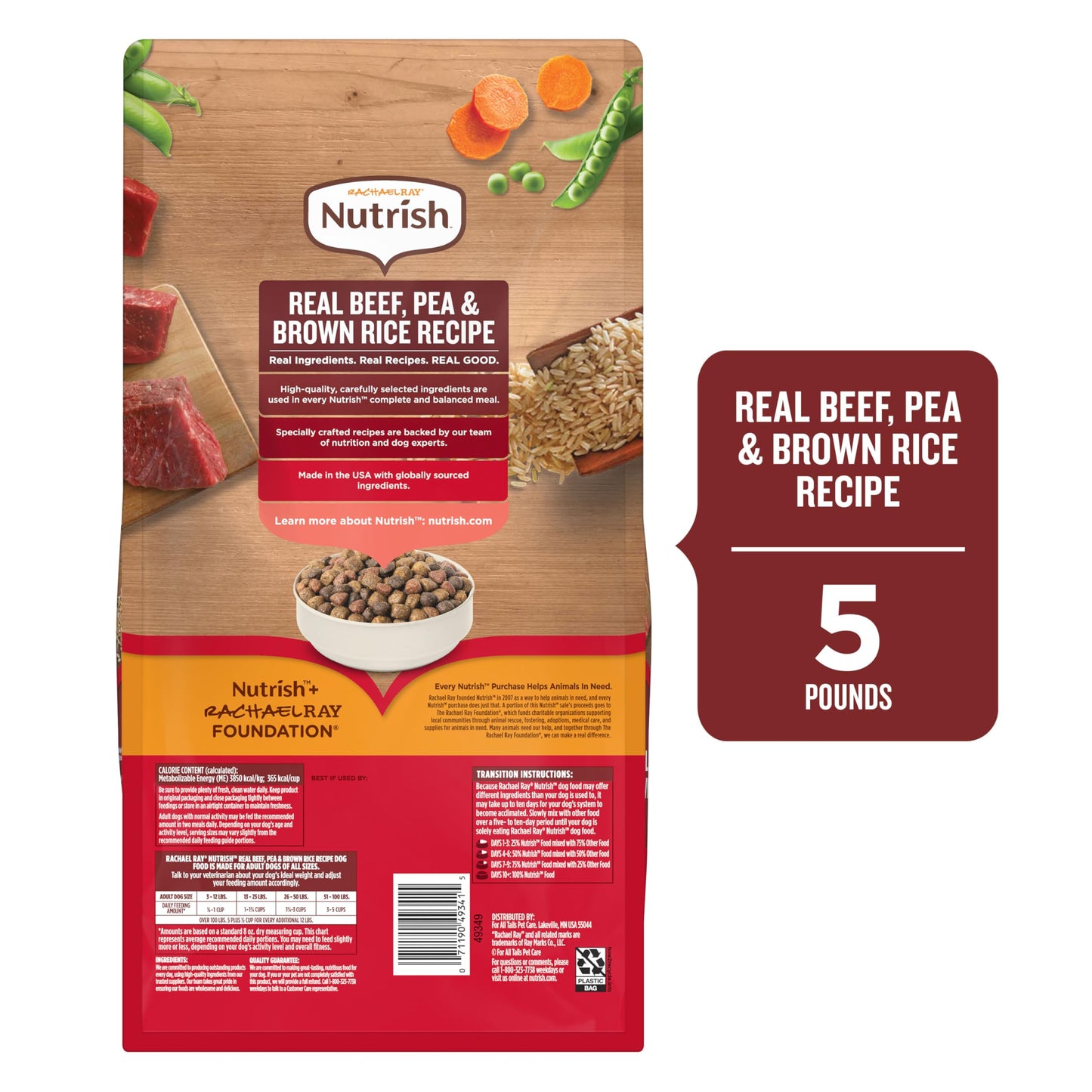 Nutrish Rachael Ray Adult Dry Dog Food Real Beef