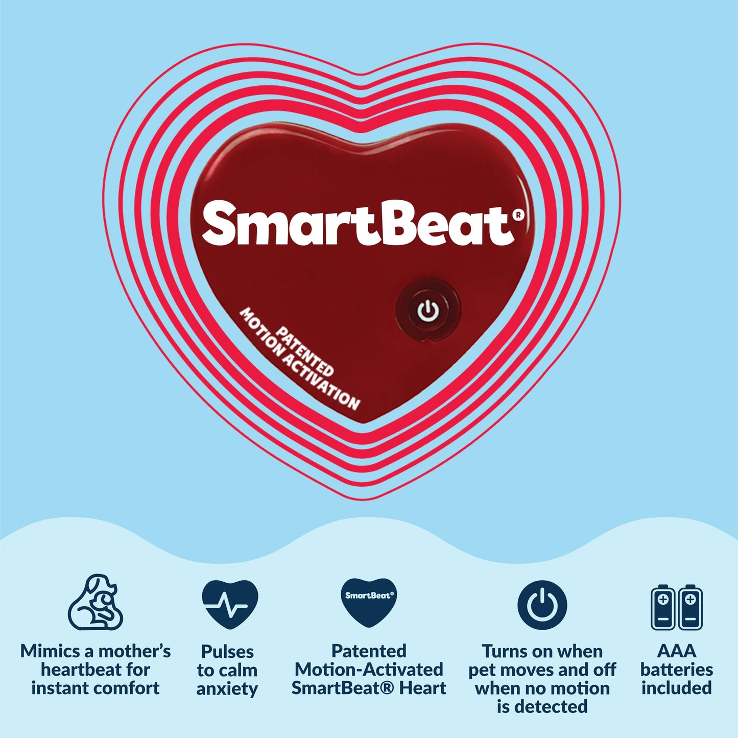Heartbeat Plush Dog Toy for Calming Comfort