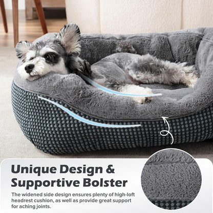 Orthopedic Calming Dog Bed with Anti-Slip Bottom