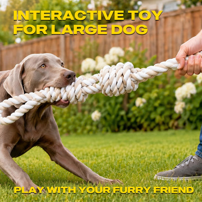 5-Knot Cotton Rope Dog Toy for Tug & Chew