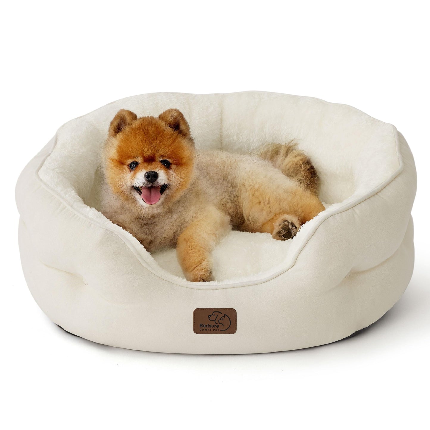 Washable Round Pet Bed for Small Dogs & Cats