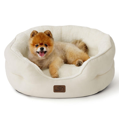 Washable Round Pet Bed for Small Dogs & Cats