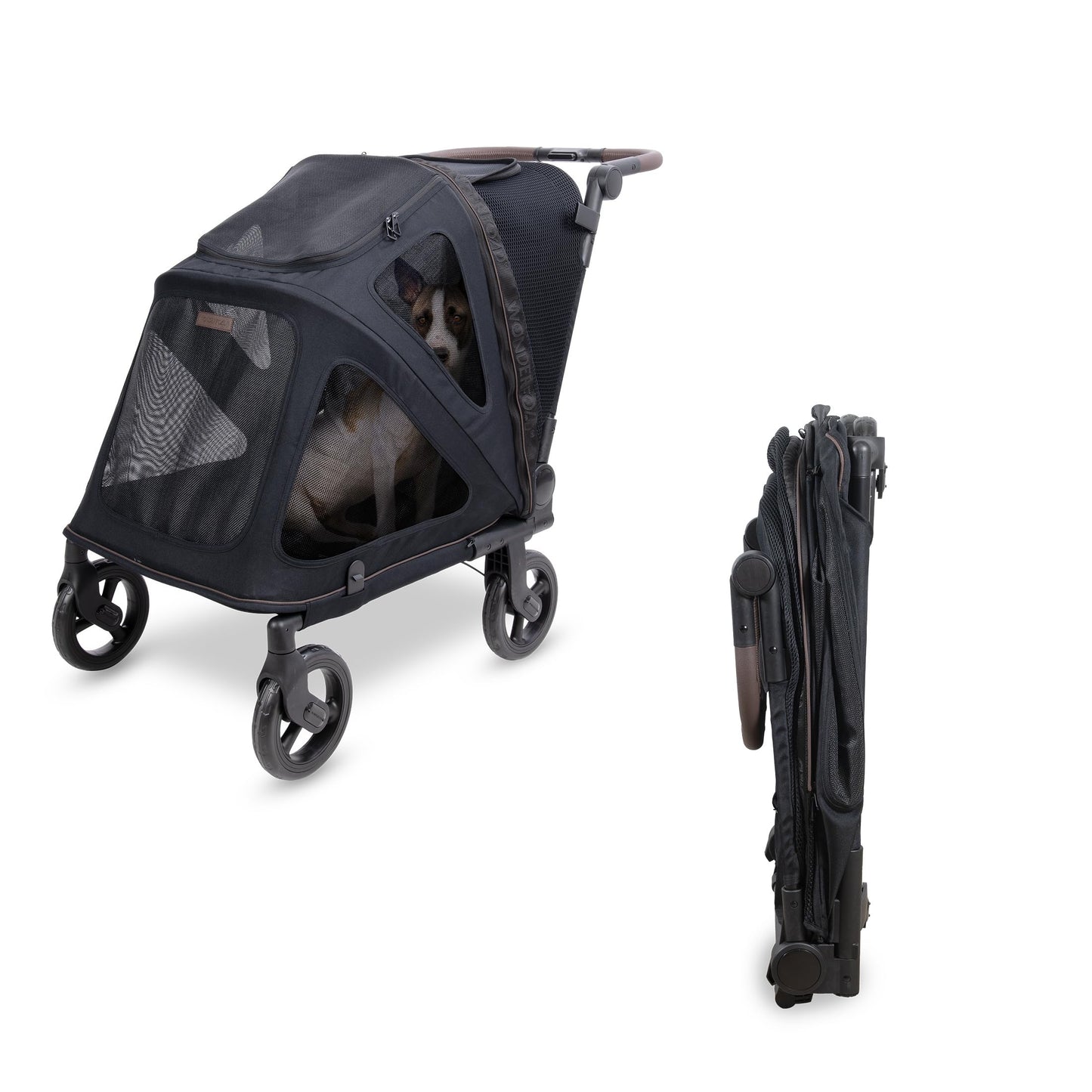 Flat-Fold Pet Stroller for Easy Travel