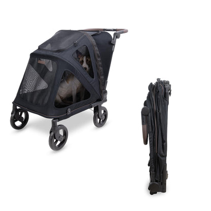 Flat-Fold Pet Stroller for Easy Travel