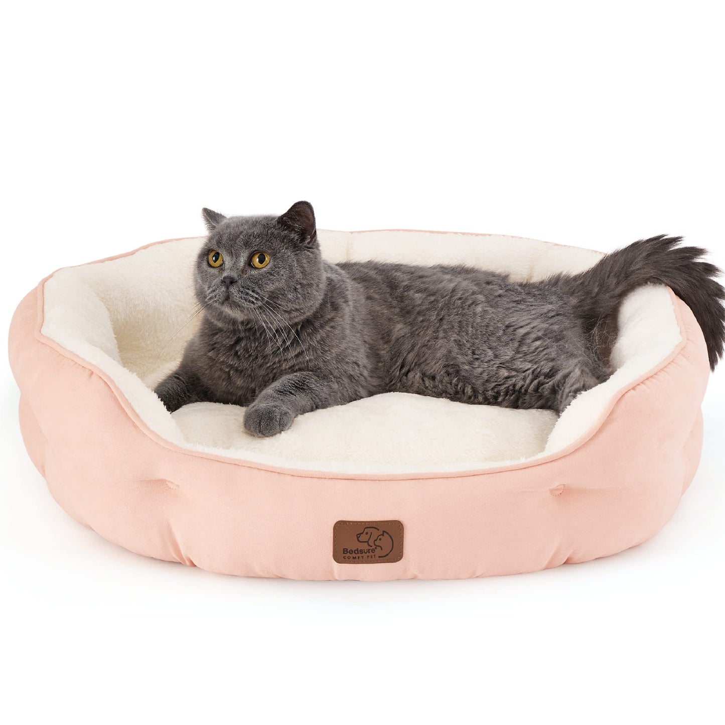 Washable Round Pet Bed for Small Dogs & Cats