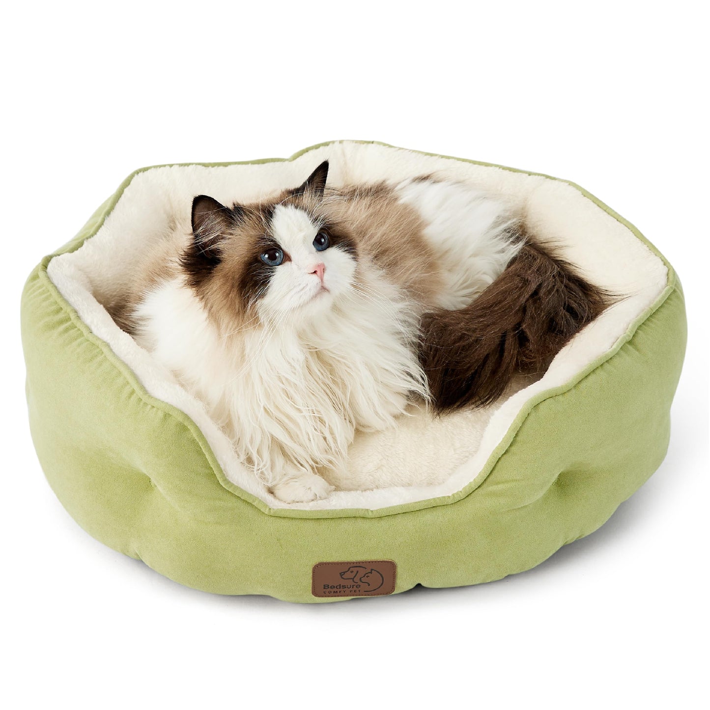 Washable Round Pet Bed for Small Dogs & Cats