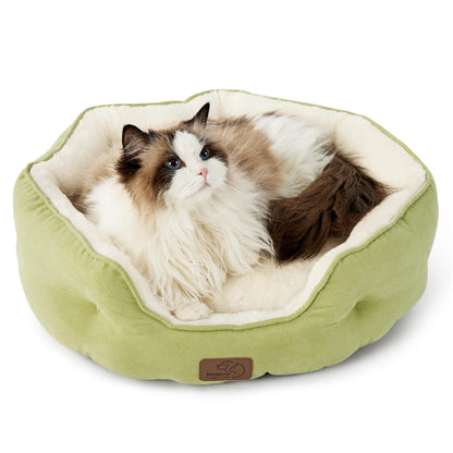 Washable Round Pet Bed for Small Dogs & Cats