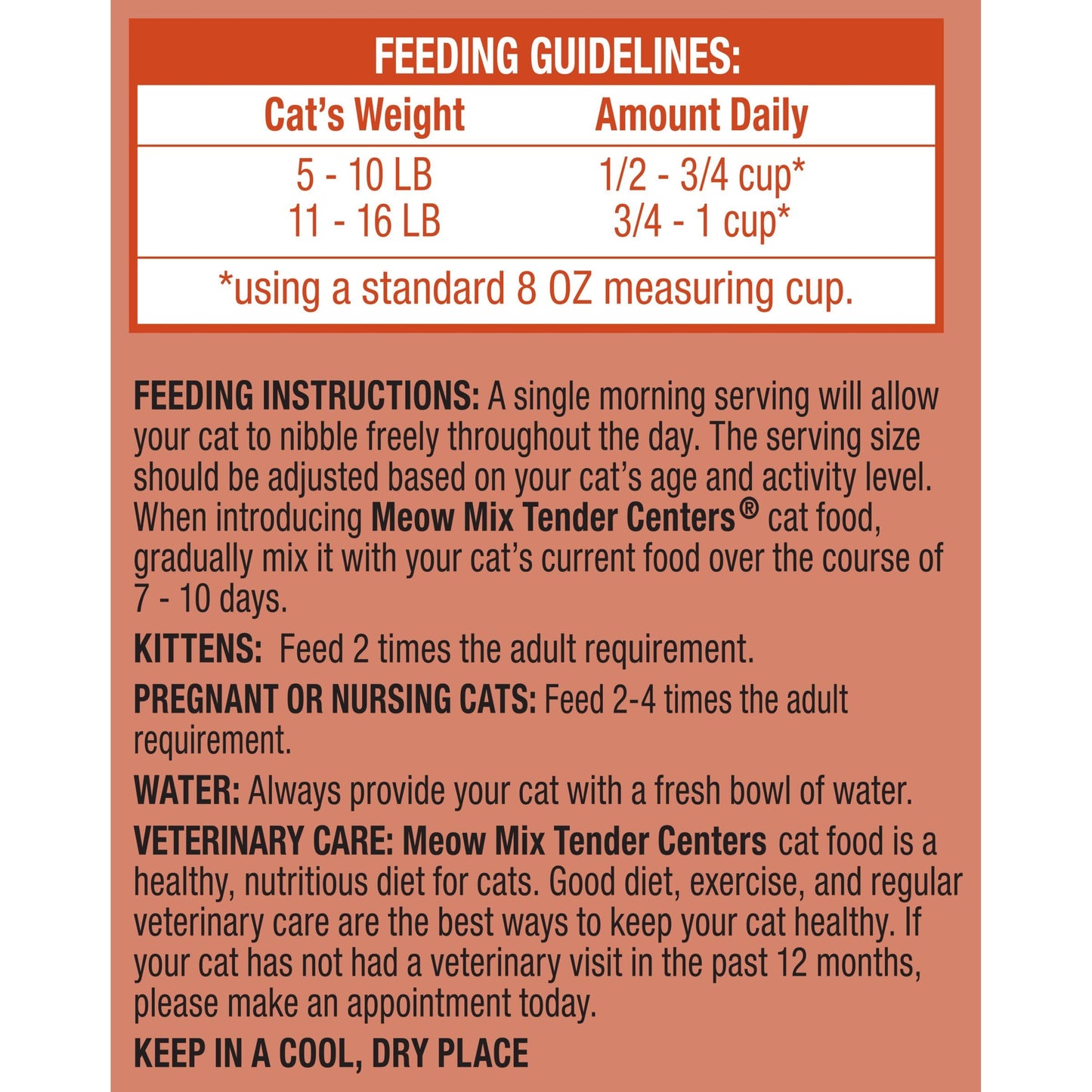 Tender-Center Dry Cat Food for Daily Nutrition