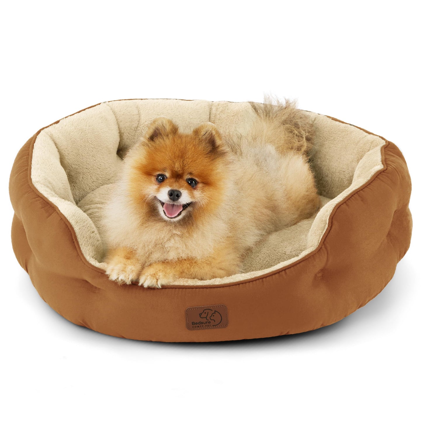 Washable Round Pet Bed for Small Dogs & Cats