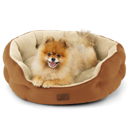 Washable Round Pet Bed for Small Dogs & Cats