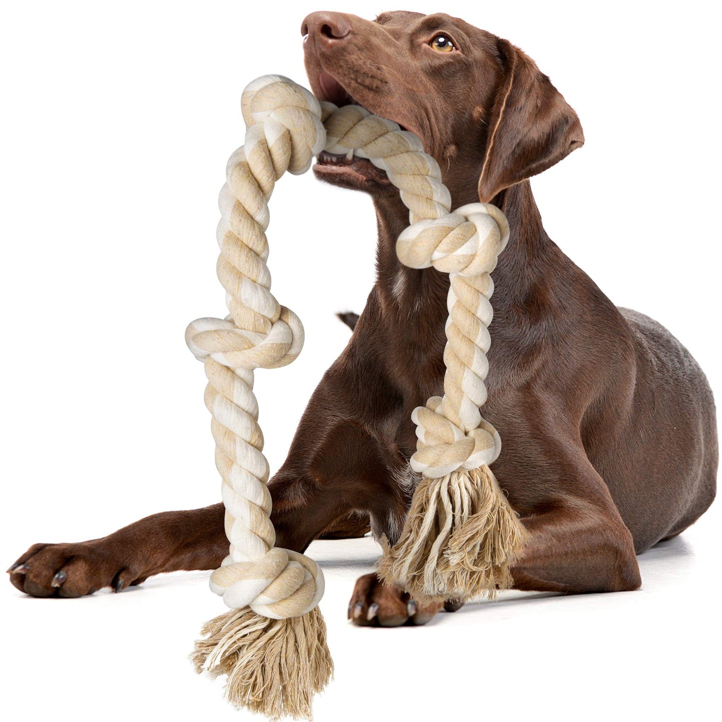 5-Knot Cotton Rope Dog Toy for Tug & Chew