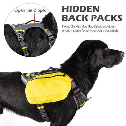 Dog Backpack Harness with Hidden Side Pockets