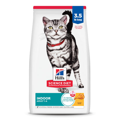 Indoor Adult Dry Cat Food for Healthy Digestion