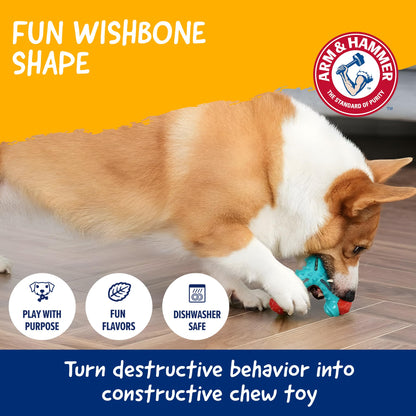 Wishbone Dental Dog Chew Toy with Chicken Flavor