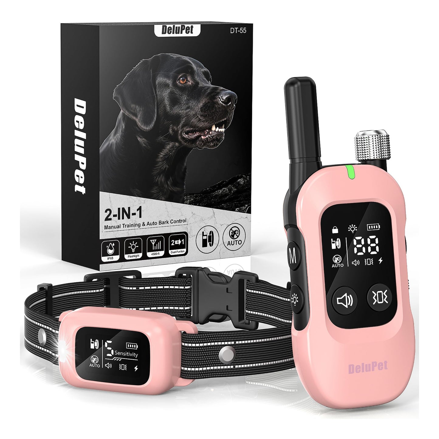 2-in-1 Dog Training & Anti-Bark Collar with Remote