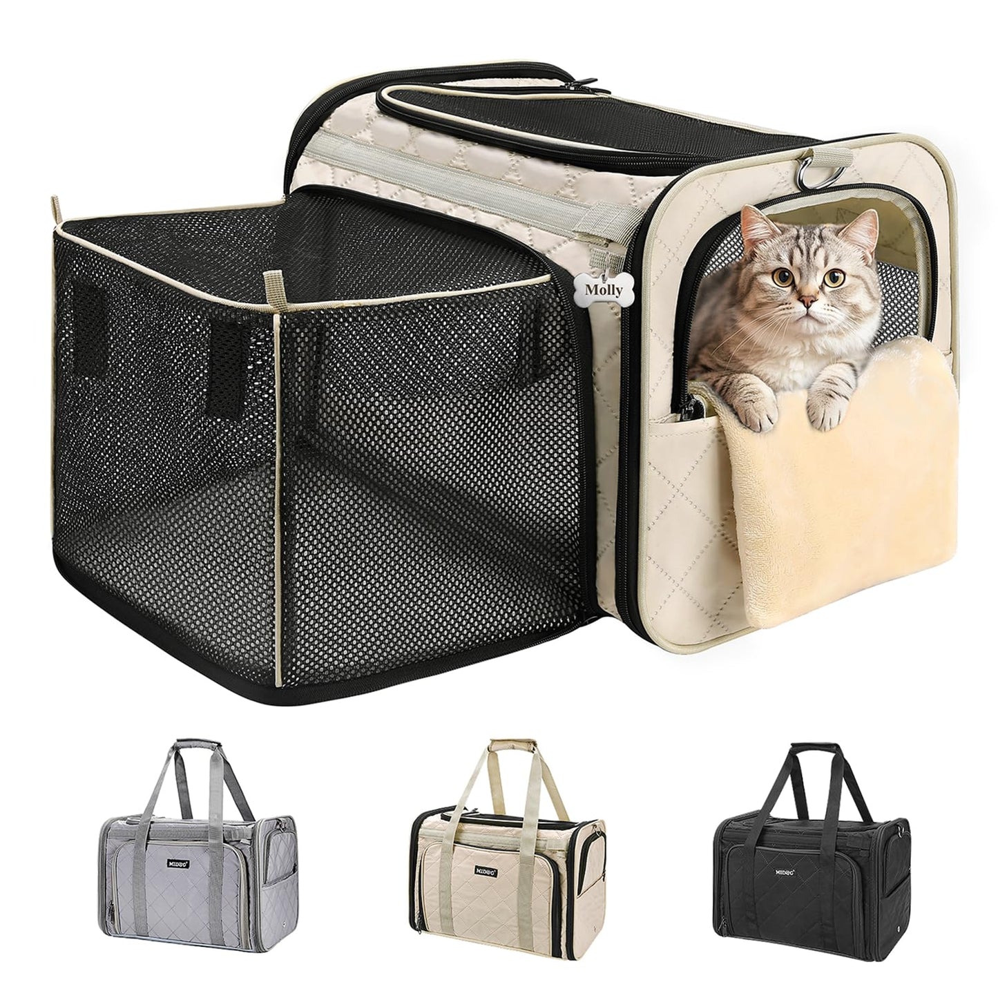 Expandable Airline-Approved Soft Cat Carrier