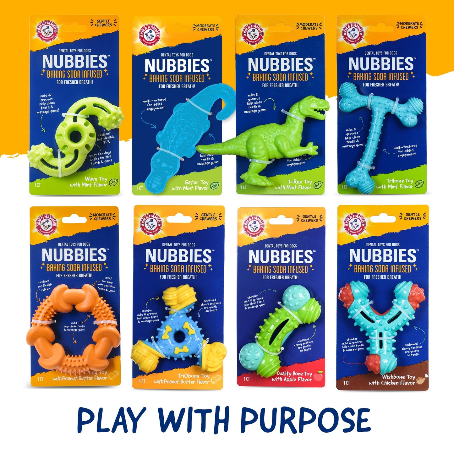 Wishbone Dental Dog Chew Toy with Chicken Flavor