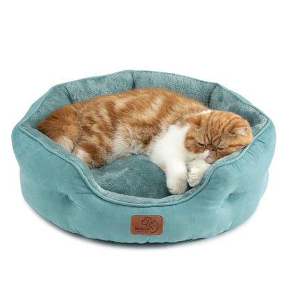 Washable Round Pet Bed for Small Dogs & Cats