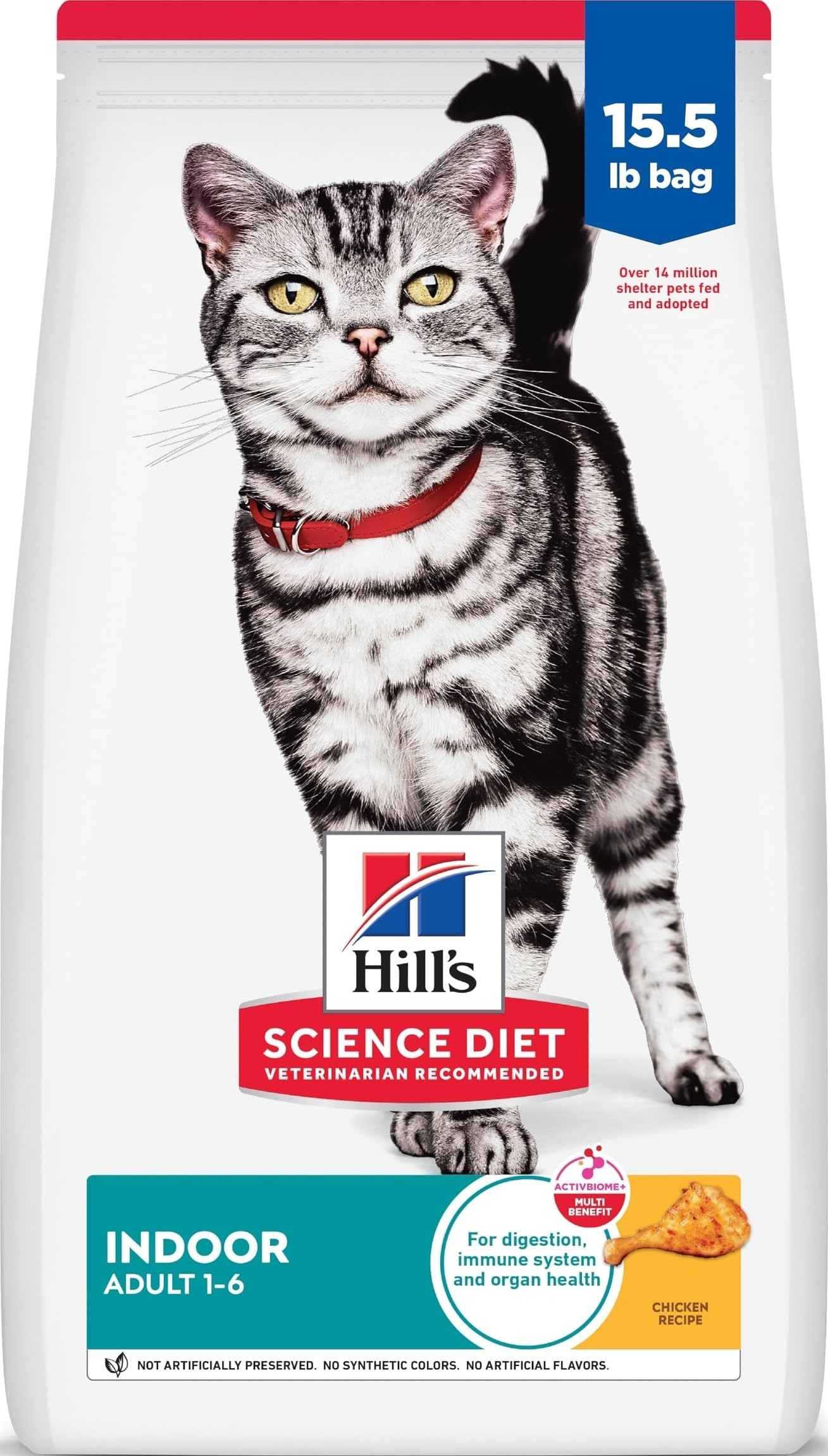 Indoor Adult Dry Cat Food for Healthy Digestion