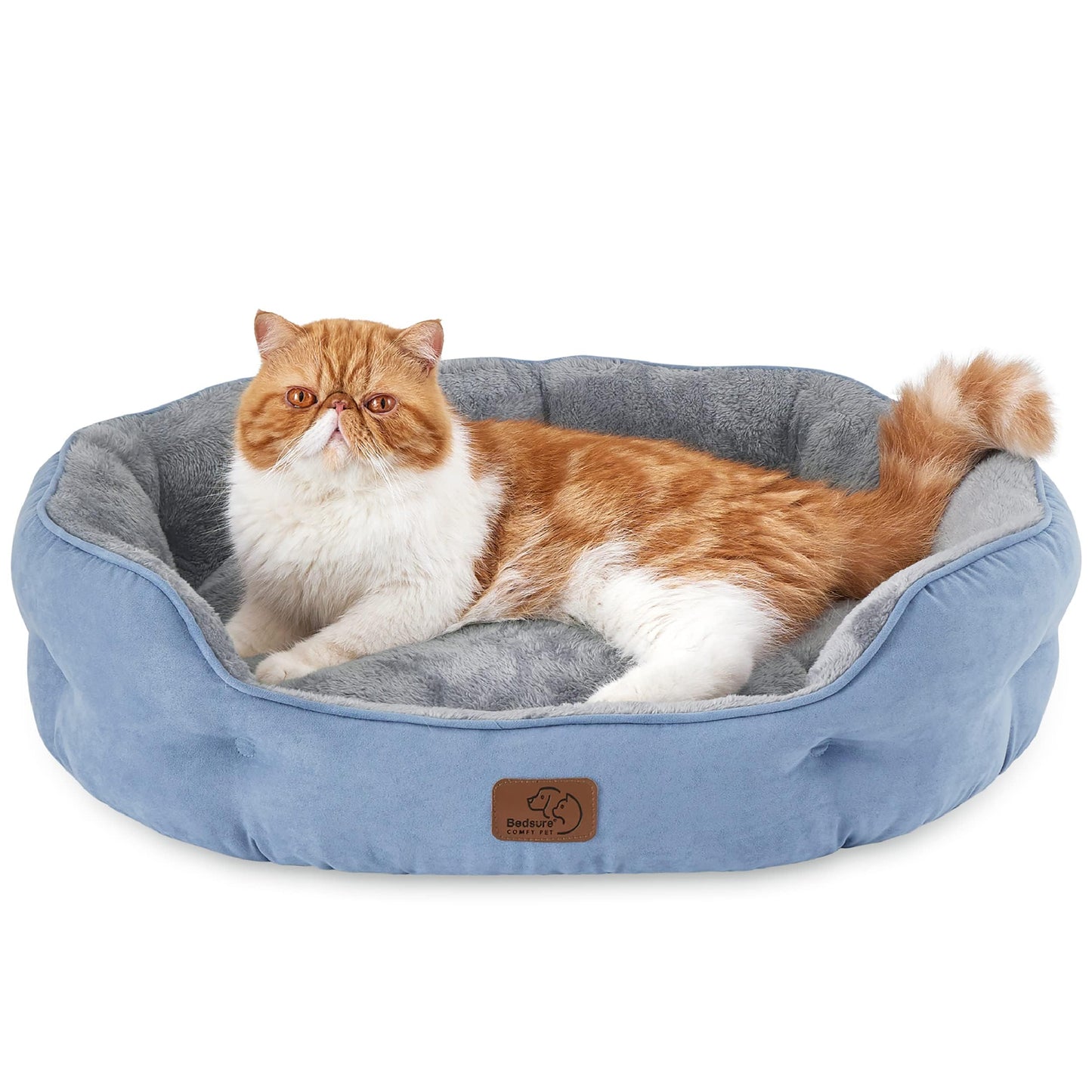 Washable Round Pet Bed for Small Dogs & Cats