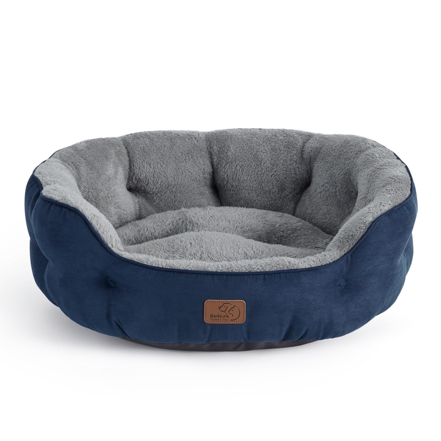 Washable Round Pet Bed for Small Dogs & Cats